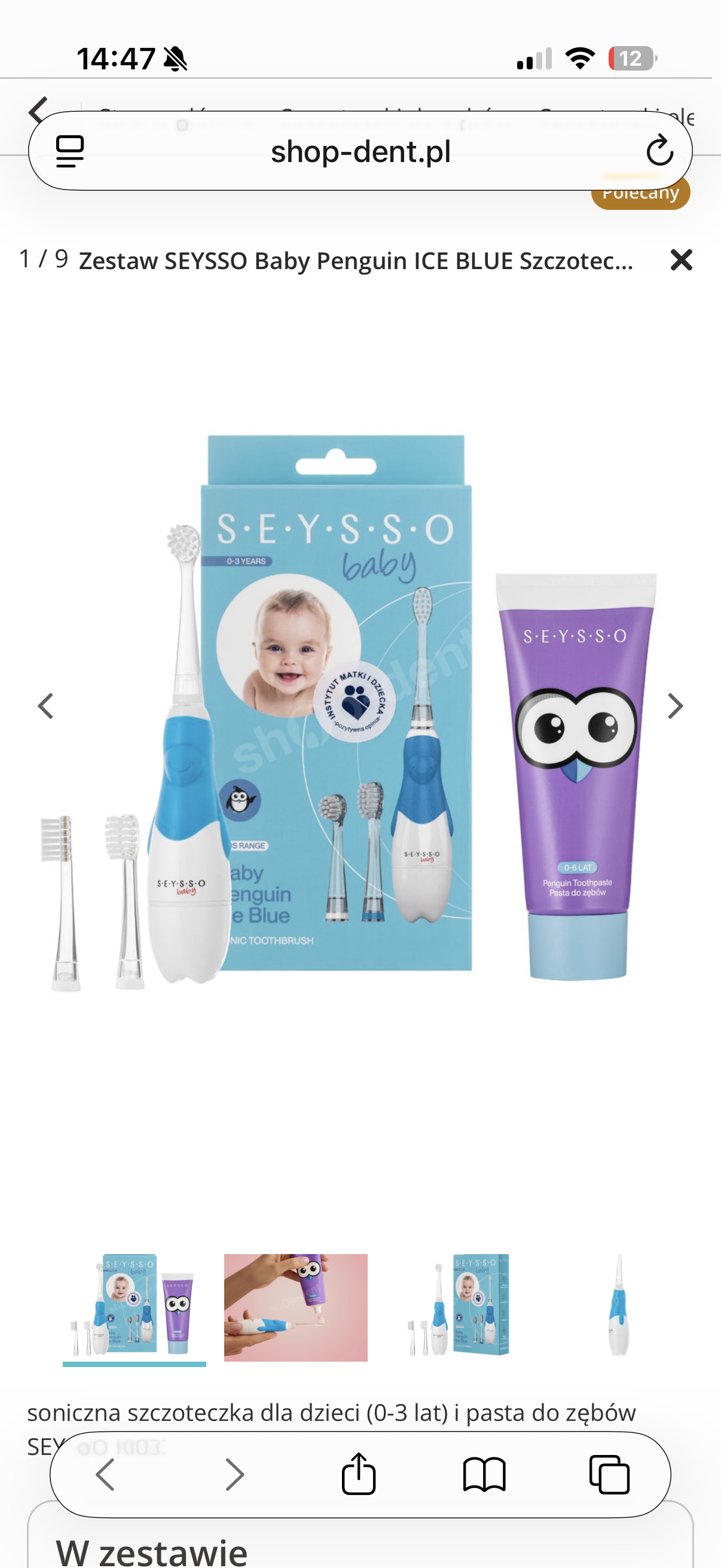 Szczoteczka soniczna dla dzieci SEYSSO